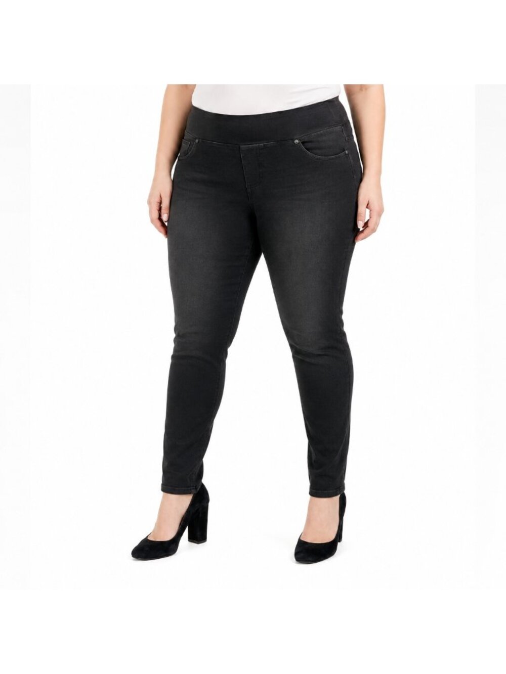 NEW DG2 by Diane Gilman Black Pull-On Jeggings Skinny Stretch Jeans Size 2XP